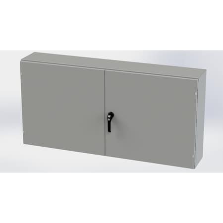 Saginaw Control & Engineering 3 Point Latch with Padlock Handle Electrical Enclosures, 30 in H, 10 in D, 60 in W, NEMA 3R, 12, 13 SCE-306010WFLP